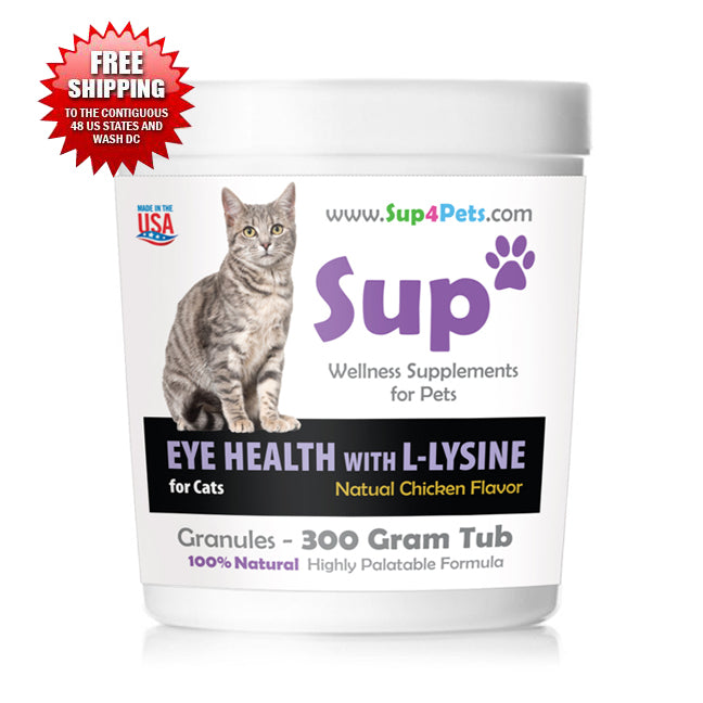 <b>Eye Health plus L-Lysine </b>for Cats<br>(300 Gram Tub of Granules)